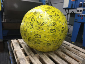 World's Largest Label Ball | Cryogenic Deflashing Service, Supply & Equipment | Polyblast | Abrasive Supply Company - Minerva, OH